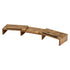 Dual Monitor Stand Riser – Rotating & Extendable Desk Shelf (Rustic Brown)