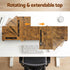 Dual Monitor Stand Riser – Rotating & Extendable Desk Shelf (Rustic Brown)