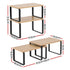 Kitchen Storage Shelves Rack Cupboard Cabinet Organiser Set of 2
