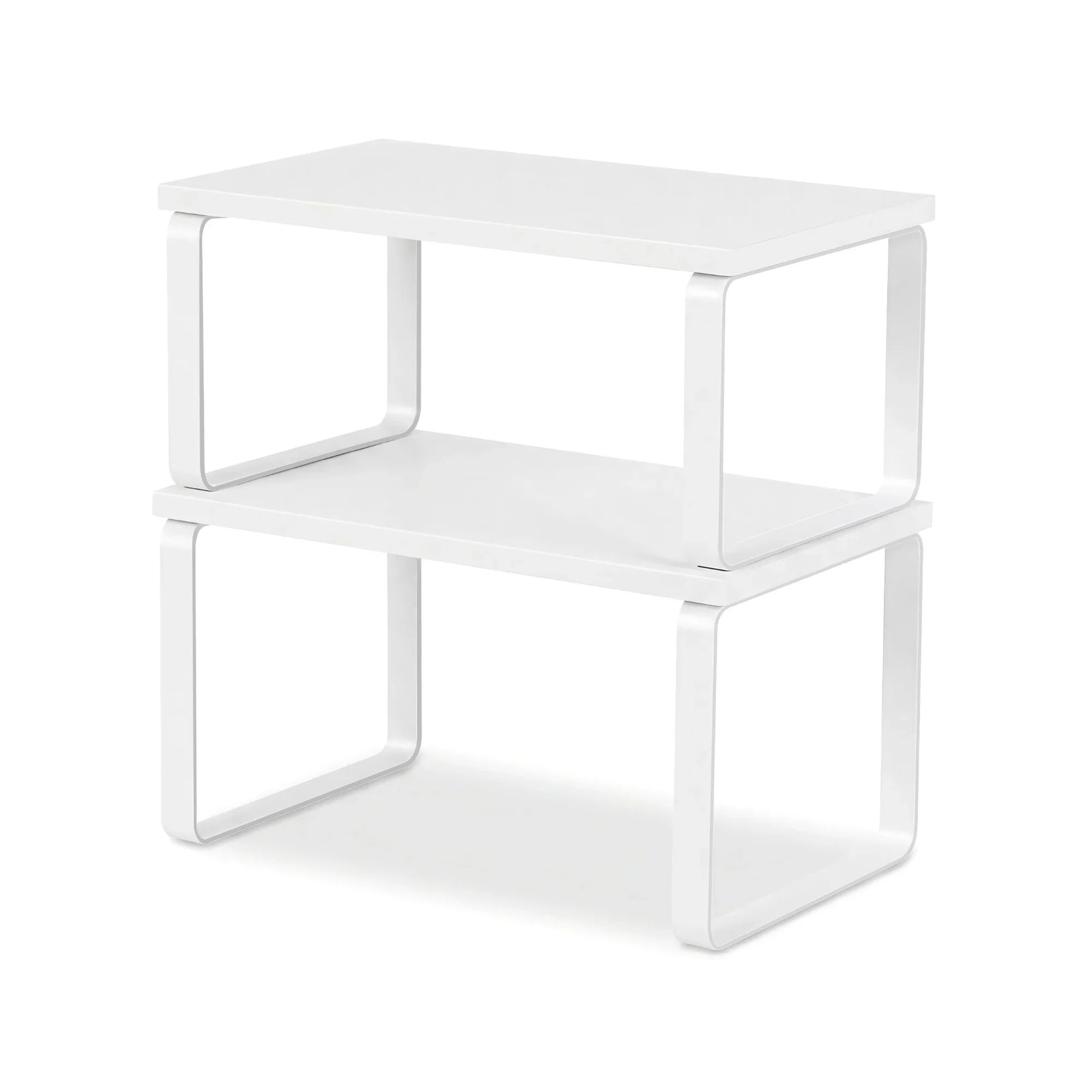 Kitchen Storage Shelves Rack Cupboard Cabinet Organiser Set of 2