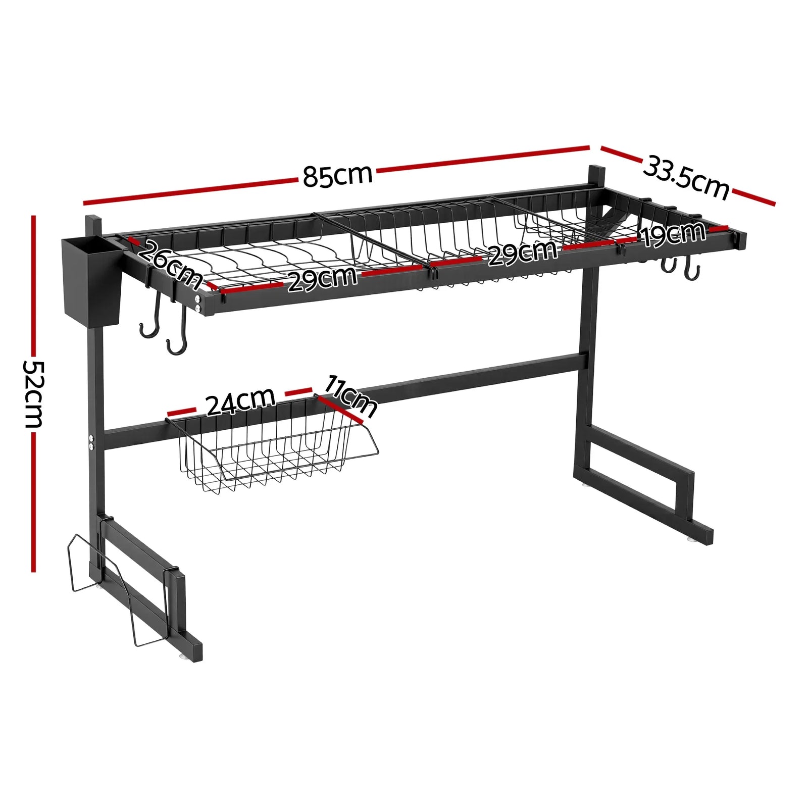 Dish Drying Rack for Kitchen Storage Organisation Kitchen Sink Organiser Dish Drainer