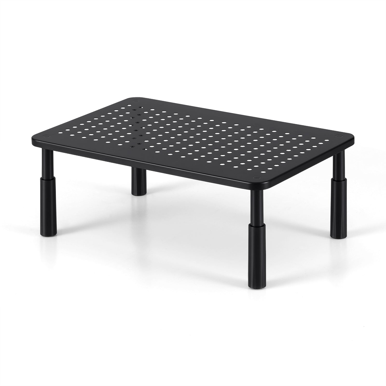 Monitor Stand Adjustable Riser For Computer Monitor And Laptop 3 Height Desk Organizer Black