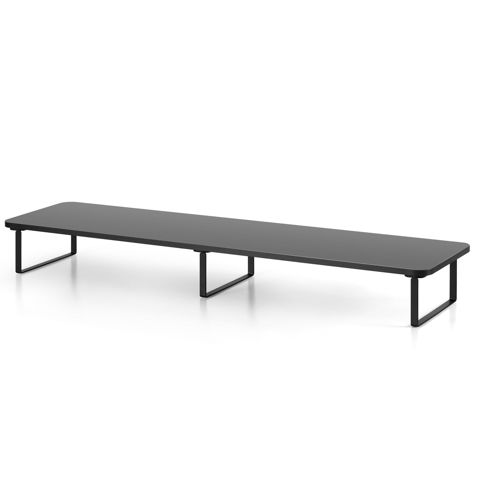 Dual Monitor Stand 100cm Riser Large Laptop Stand Desk Organiser Black