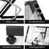 Drawing Table with Ergonomic Office Chair, Drafting Tables with Tempered Glass Desktop, Removable Drawers, Drafting Stool with Height Adjustable for Artwork Painting Studio