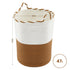 Woven Laundry Basket with handles Foldable White & Brown