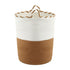 Woven Laundry Basket with handles Foldable White & Brown