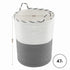 Cotton Rope Laundry Basket 47L – Foldable White & Grey with Handles