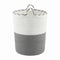 Cotton Rope Laundry Basket 47L – Foldable White & Grey with Handles