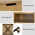 Bedside Table Drawers Side Table Shelf Storage Nightstand Rust Oak KRAVU