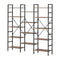 14‑Tier Industrial Display Shelf – Rustic Walnut, Metal Frame, 10kg Per Shelf