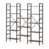 14‑Tier Industrial Display Shelf – Rustic Walnut, Metal Frame, 10kg Per Shelf