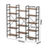 14‑Tier Industrial Display Shelf – Rustic Walnut, Metal Frame, 10kg Per Shelf