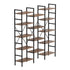 14‑Tier Industrial Display Shelf – Rustic Walnut, Metal Frame, 10kg Per Shelf