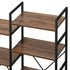14‑Tier Industrial Display Shelf – Rustic Walnut, Metal Frame, 10kg Per Shelf