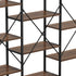 14‑Tier Industrial Display Shelf – Rustic Walnut, Metal Frame, 10kg Per Shelf