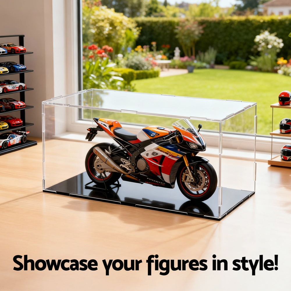 Clear Acrylic Display Case Dustproof Protection Box For Car Toys 15CM