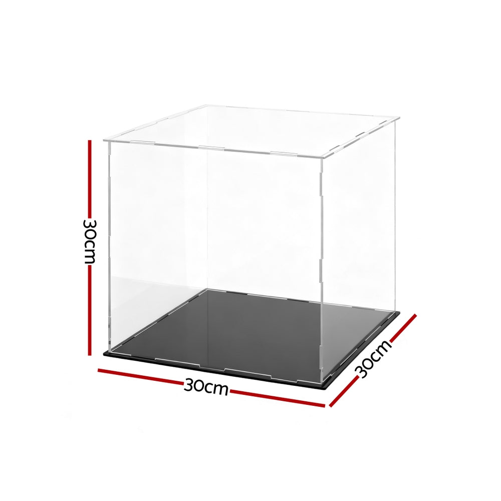 Clear Acrylic Display Case Dustproof Protection Box For Car Toys 30CM
