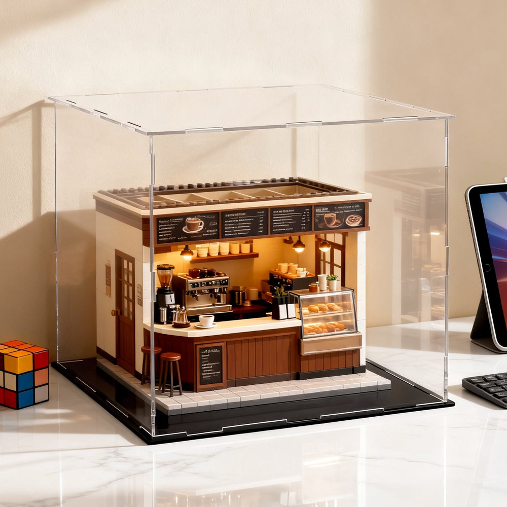 Clear Acrylic Display Case Dustproof Protection Box For Car Toys 30CM