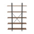 Display Shelf 5‑Tier 1.2m – Rustic Walnut & Black Metal Bookshelf