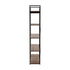 Display Shelf 5‑Tier 1.2m – Rustic Walnut & Black Metal Bookshelf