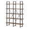 5‑Tier Industrial Display Shelf – Rustic Walnut, Metal Frame, 15kg Per Shelf