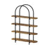 Bookshelf 4 Tier Arched Display Shelf Home Industrial Natural