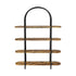 Bookshelf 4 Tier Arched Display Shelf Home Industrial Natural