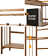 Oikiture 6-tier Bamboo Bookshelf Bookcase Adjustable Display Shelf