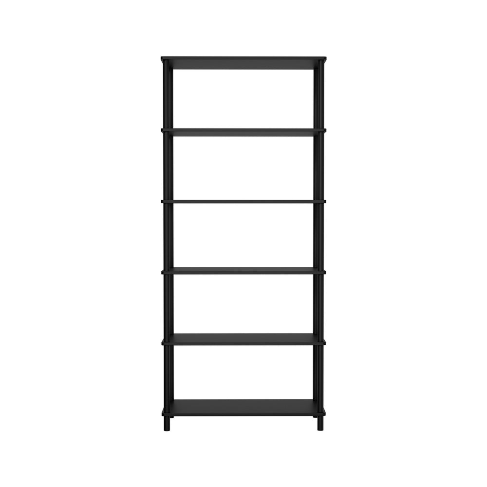 Display Shelf 5 Tier Bookshelf Storage Rack Black