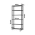 Display Shelf 5 Tier Bookshelf Storage Rack Black