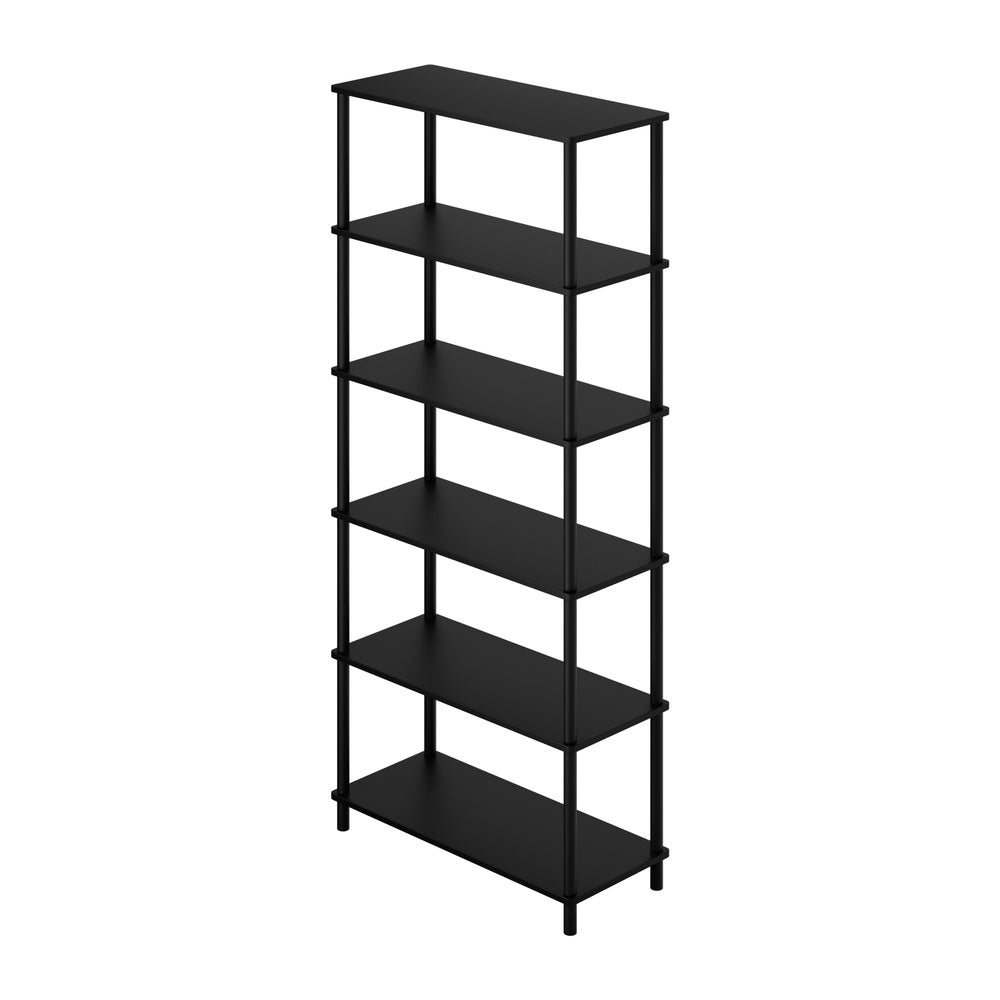 Display Shelf 5 Tier Bookshelf Storage Rack Black