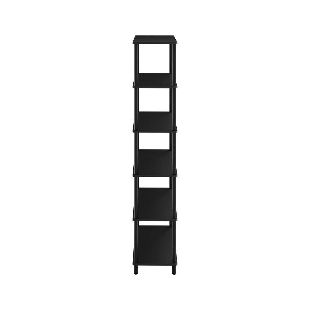 Display Shelf 5 Tier Bookshelf Storage Rack Black