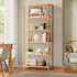 Display Shelf 5 Tier Bookshelf Storage Rack Natural