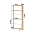 Display Shelf 5 Tier Bookshelf Storage Rack Natural