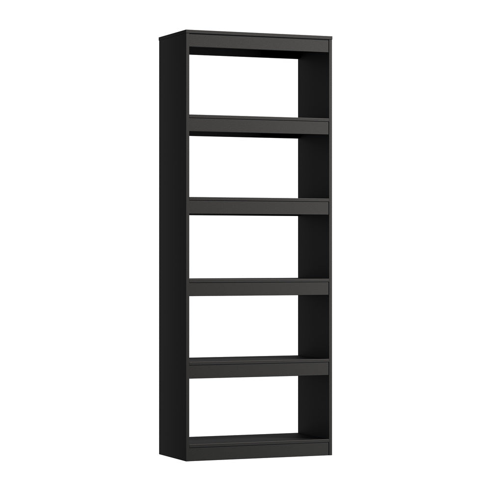 5 Tier Bookshelf Display Shelf Open Storage Cabinet Black