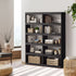 5 Tier Bookshelf Display Shelf Open Storage Cabinet Black
