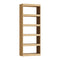 Oikiture 5 Tier Bookshelf 160cm, Open Display Shelf Storage Cabinet Unit Natural