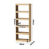 Oikiture 5 Tier Bookshelf 160cm, Open Display Shelf Storage Cabinet Unit Natural