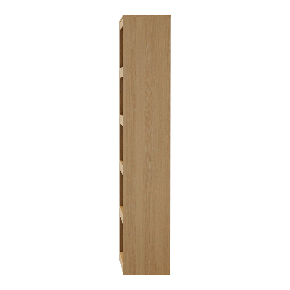 Oikiture 5 Tier Bookshelf 160cm, Open Display Shelf Storage Cabinet Unit Natural
