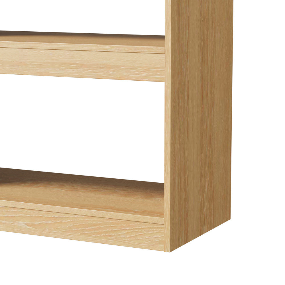 Oikiture 5 Tier Bookshelf 160cm, Open Display Shelf Storage Cabinet Unit Natural