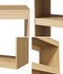 Oikiture 5 Tier Bookshelf 160cm, Open Display Shelf Storage Cabinet Unit Natural