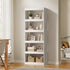 Oikiture 5 Tier Bookshelf 160cm, Open Display Shelf Storage Cabinet Unit, White