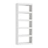 Oikiture 5 Tier Bookshelf 160cm, Open Display Shelf Storage Cabinet Unit, White