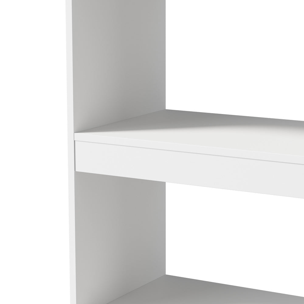 Oikiture 5 Tier Bookshelf 160cm, Open Display Shelf Storage Cabinet Unit, White