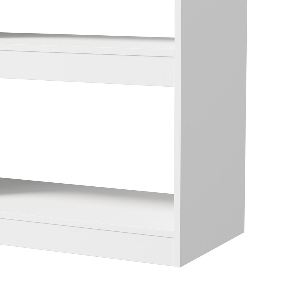 Oikiture 5 Tier Bookshelf 160cm, Open Display Shelf Storage Cabinet Unit, White