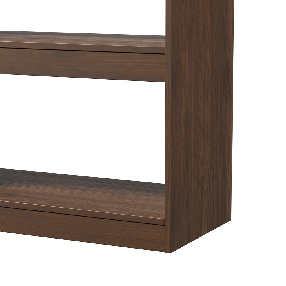 5 Tier Bookshelf Display Shelf Open Storage Cabinet Walnut