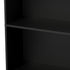 Tall Bookcase Display Shelf 2 Door Adjustable Cabinet Black