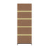 Tall Bookcase Display Shelf 2 Door Adjustable Cabinet Walnut