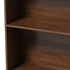 Tall Bookcase Display Shelf 2 Door Adjustable Cabinet Walnut