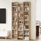 Bookshelf Display Shelf CD DVD Storage Media Rack Natural